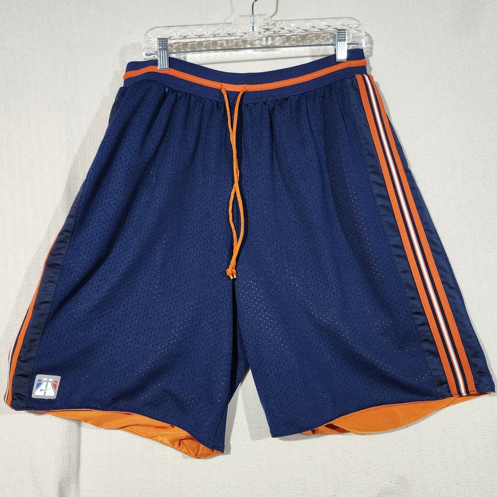 Nike Supreme Vintage Court‎ Basketball Shorts Mens Blue Orange Reversible Mesh M
